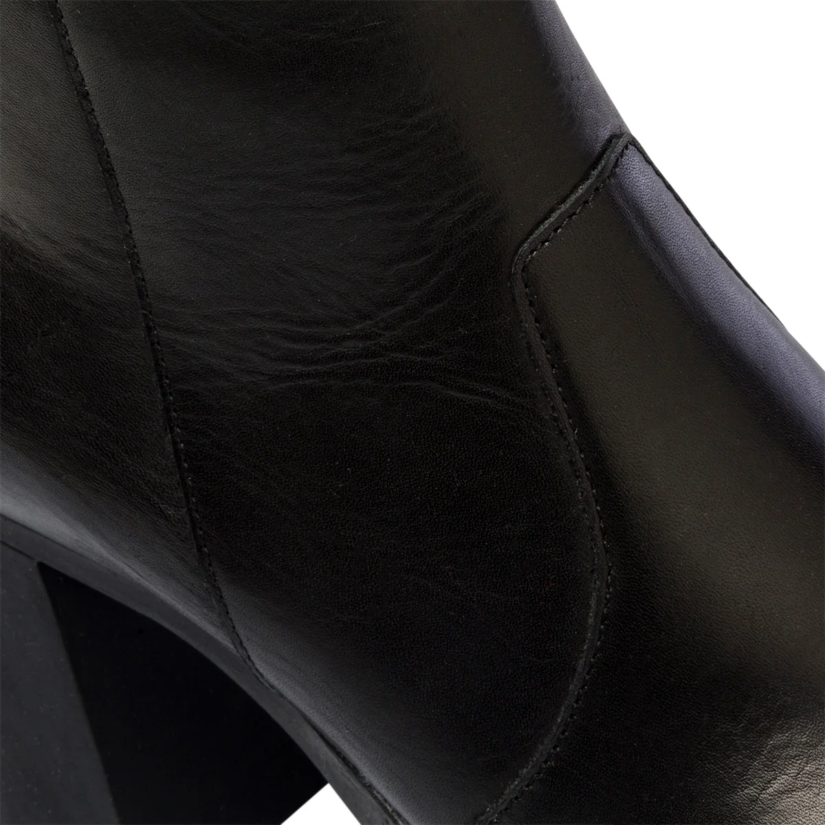 Stivaletti chunky neri in pelle da donna con tacco 9 cm Primopiano - Image 7