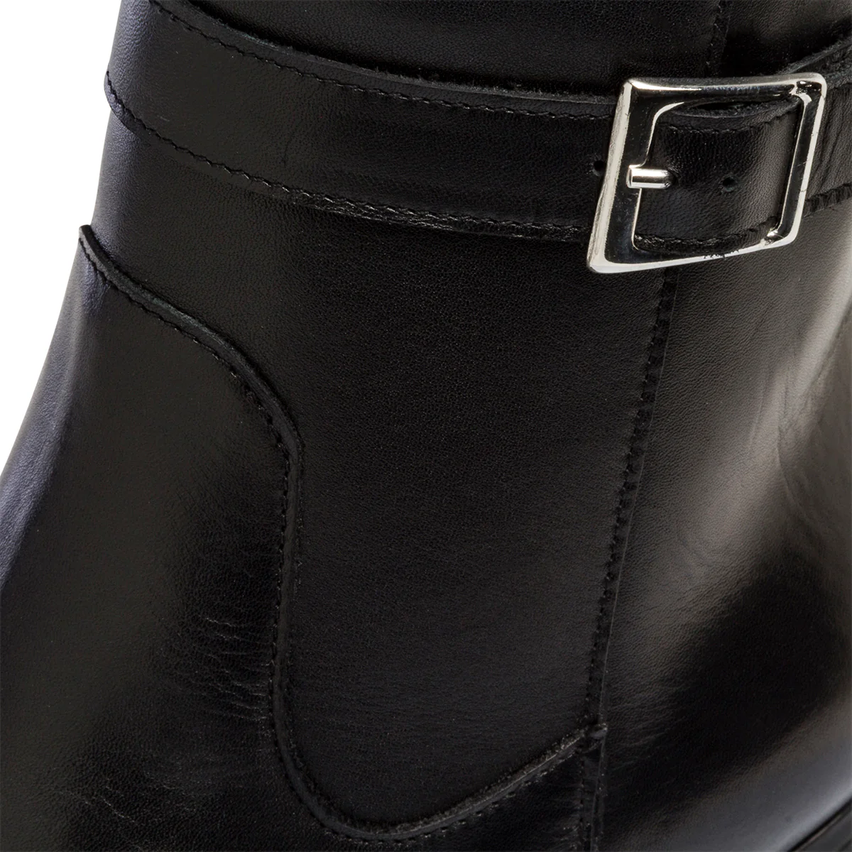 Stivaletti chunky neri in pelle da donna con tacco 9 cm Primopiano - Image 7
