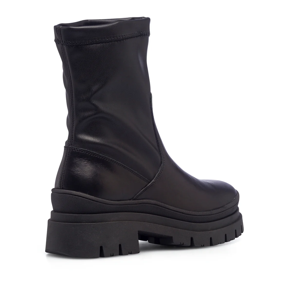 Stivaletti chunky neri in pelle da donna Primopiano - Image 3