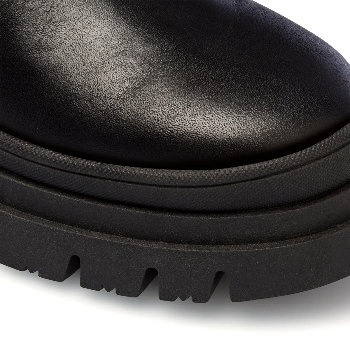 Stivaletti chunky neri in pelle da donna Primopiano - Image 5