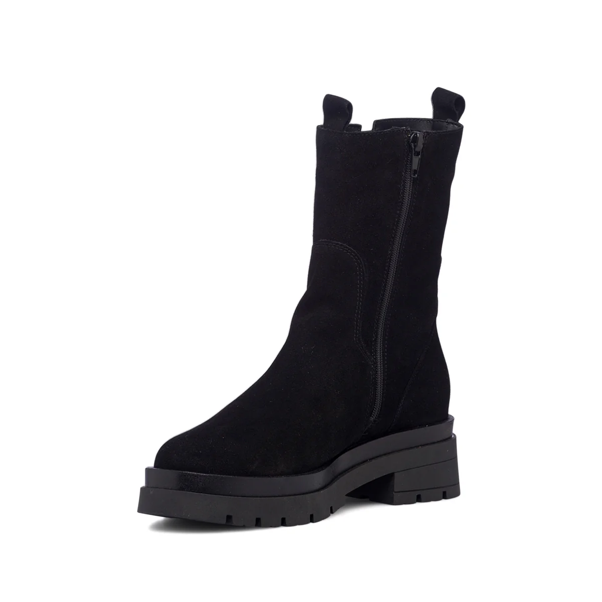 Stivaletti chunky neri in pelle da donna Primopiano - Image 4