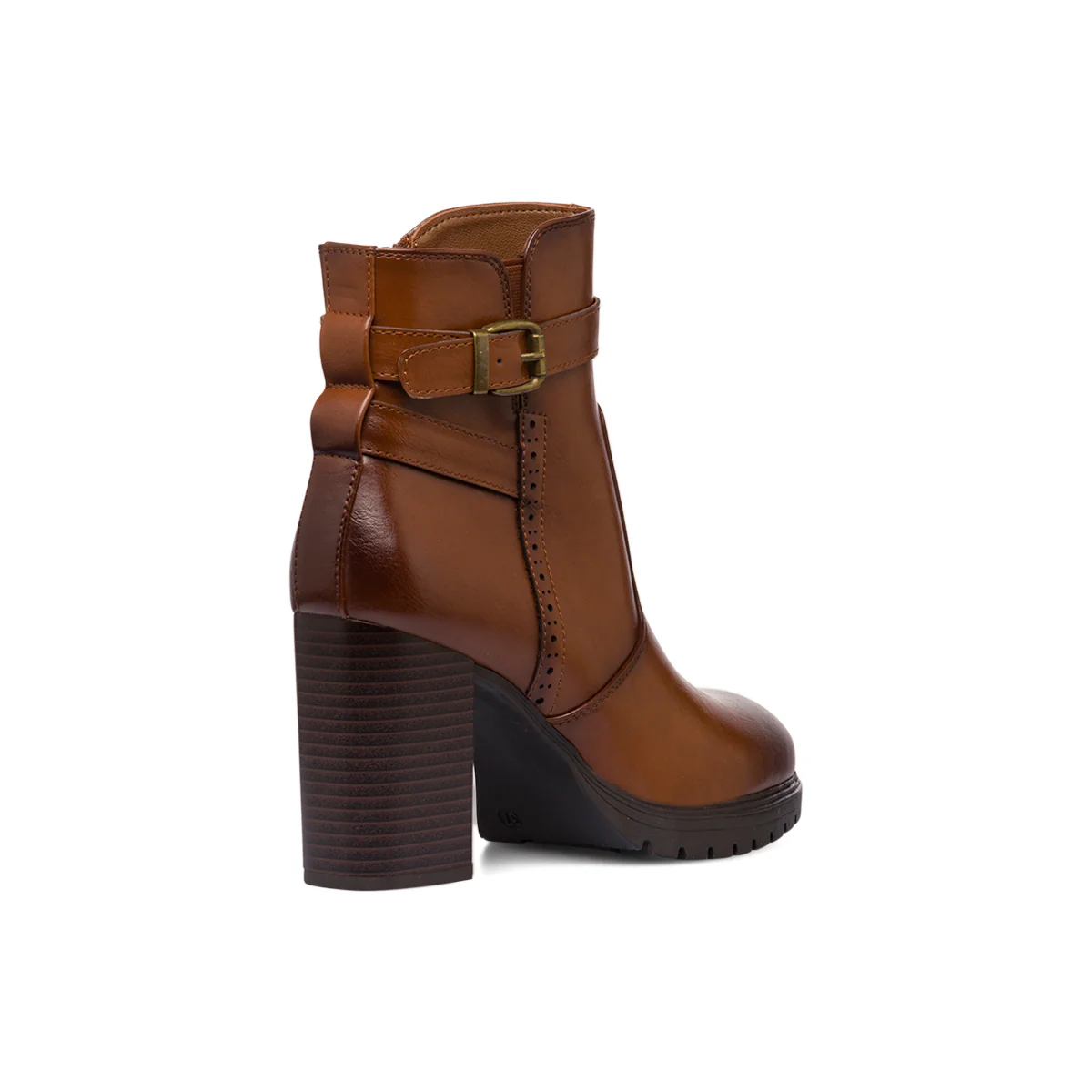 Stivaletti comfort color cuoio da Donna con fibbia e tcco 9 cm P Soft - Image 6