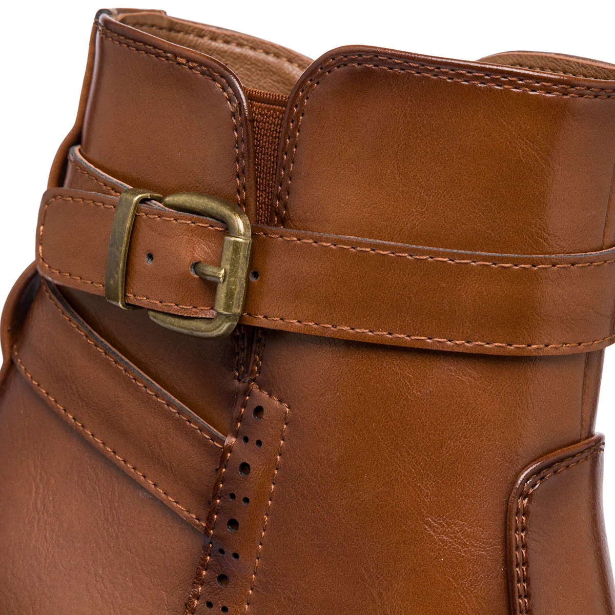 Stivaletti comfort color cuoio da Donna con fibbia e tcco 9 cm P Soft - Image 9