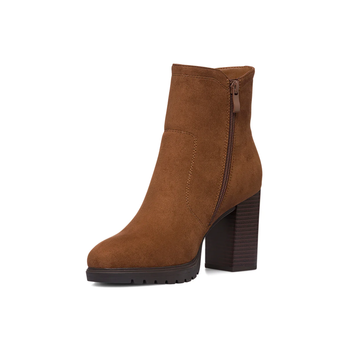 Stivaletti comfort color cuoio da Donna con tacco 8,5 cm P Soft - Image 5