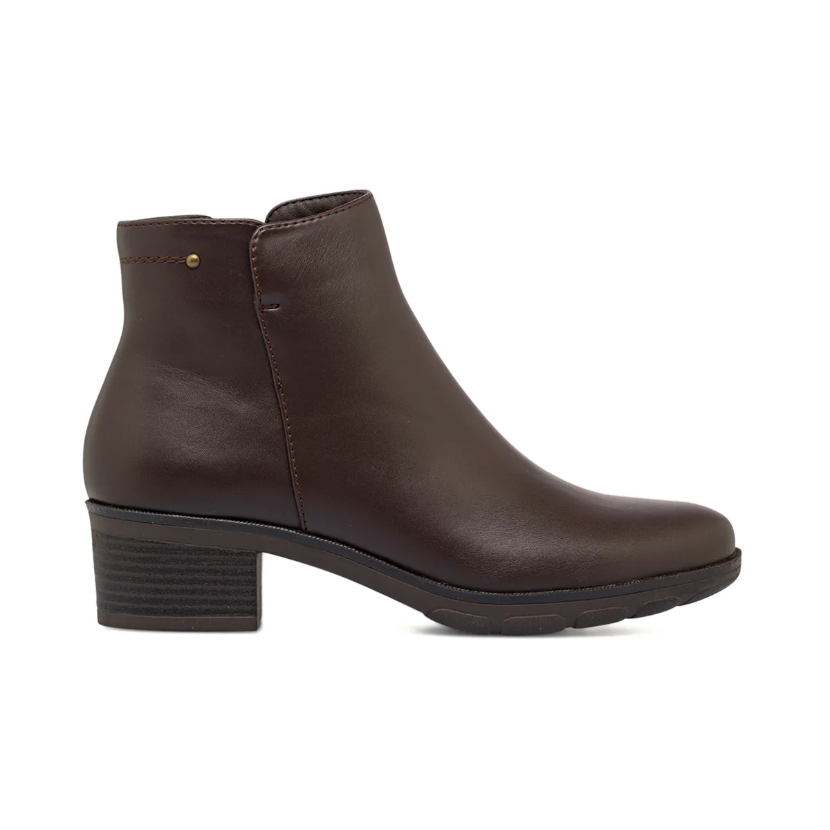 Stivaletti comfort da donna marroni con tacco 4,5 cm P Soft