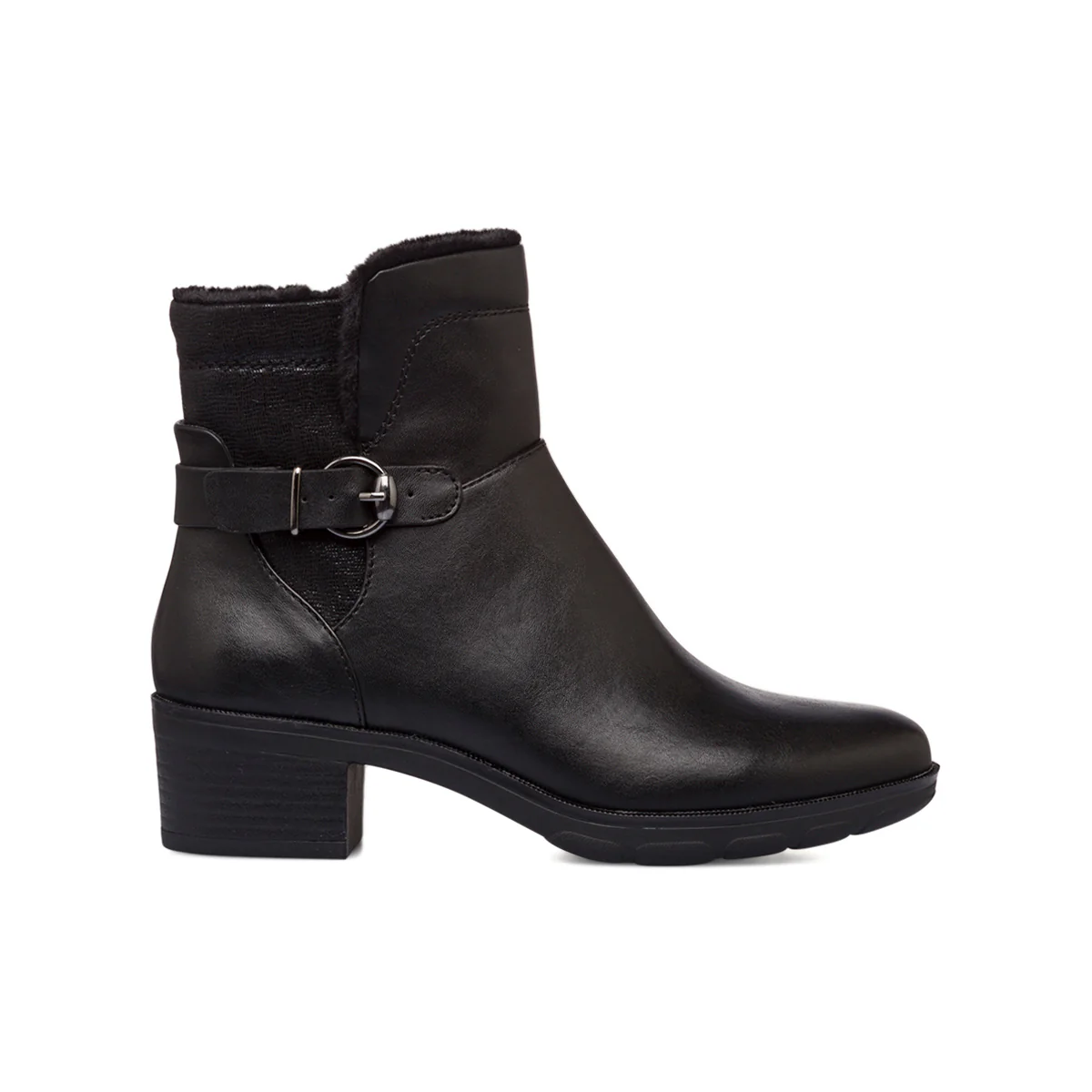Stivaletti comfort da donna neri con tacco 5 cm P Soft