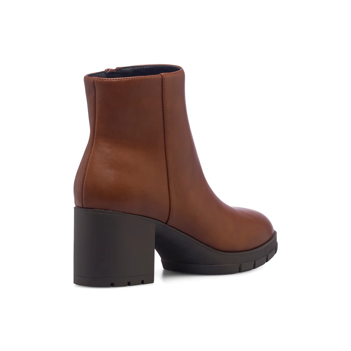 Stivaletti comfort marroni con tacco 7 cm P Soft - Image 3