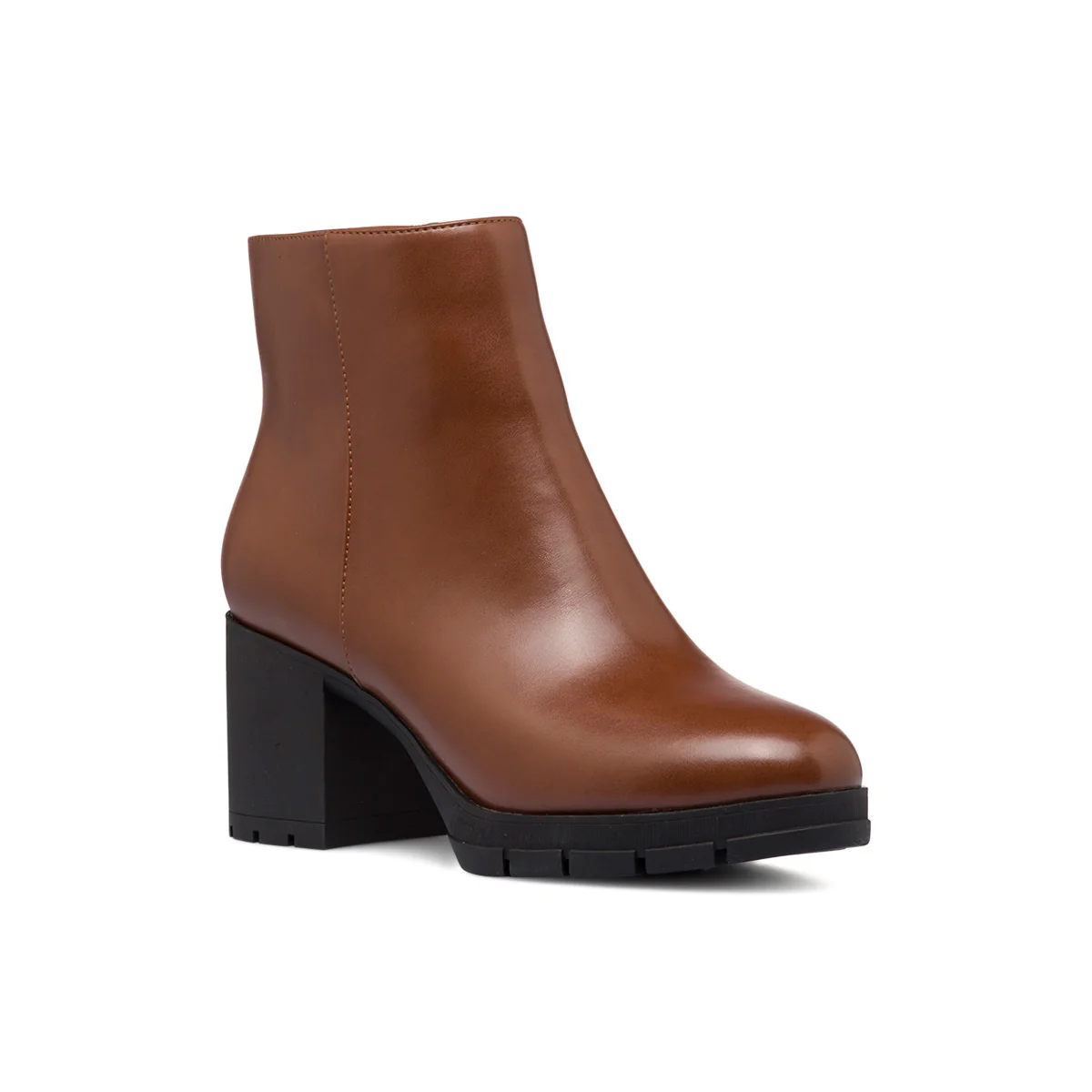 Stivaletti comfort marroni da donna con tacco 7 cm P Soft - Image 2