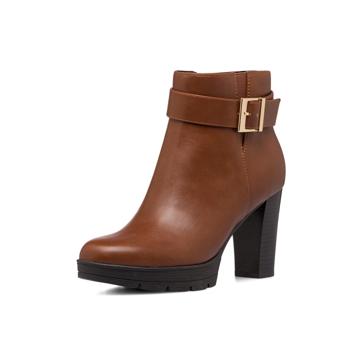 Stivaletti comfort marroni da donna con tacco 9 cm P Soft - Image 2