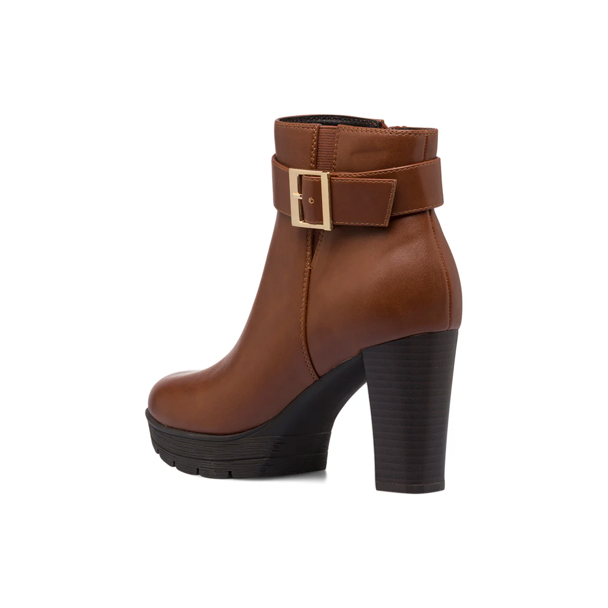 Stivaletti comfort marroni da donna con tacco 9 cm P Soft - Image 3