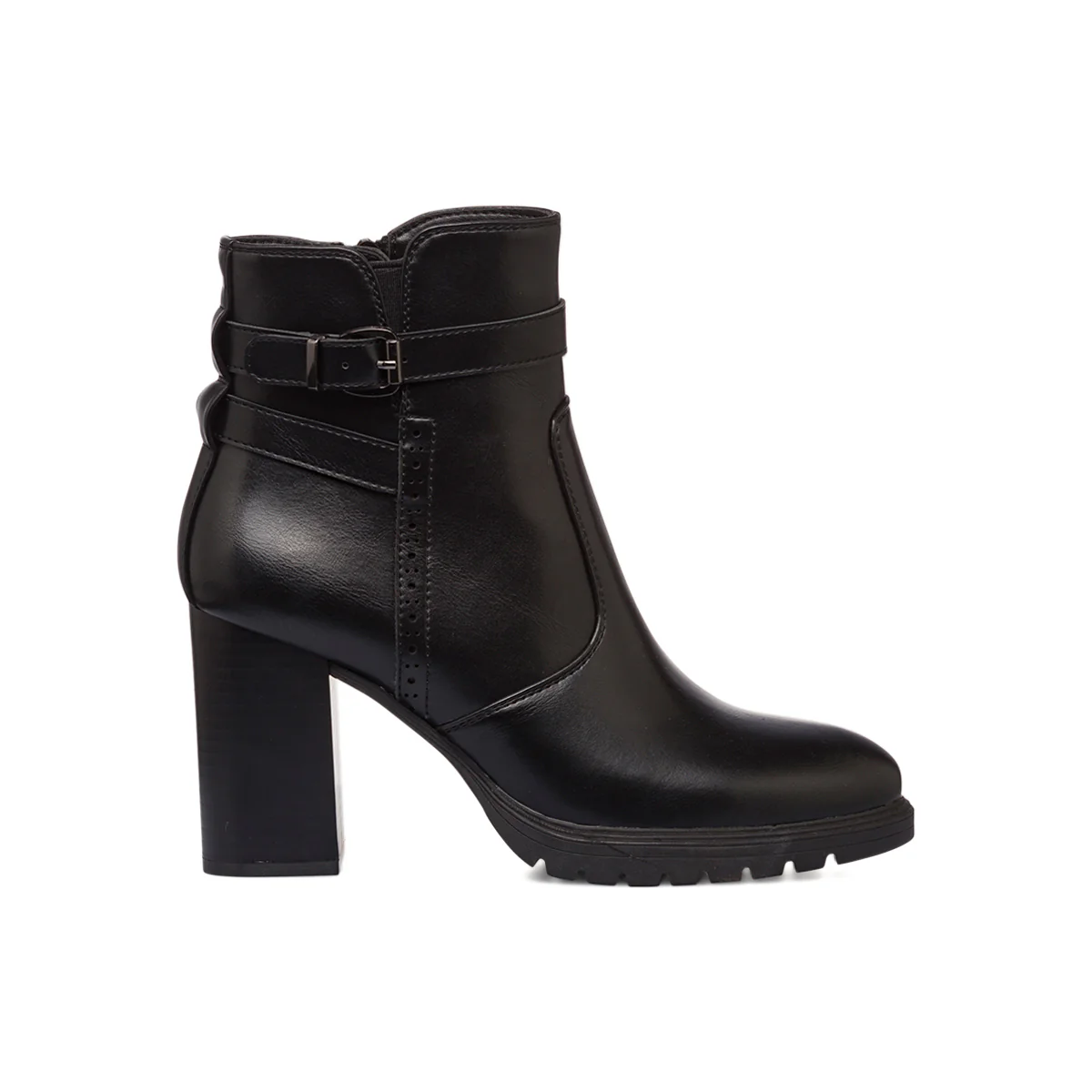 Stivaletti comfort neri con fibbia da Donna P Soft - Image 5