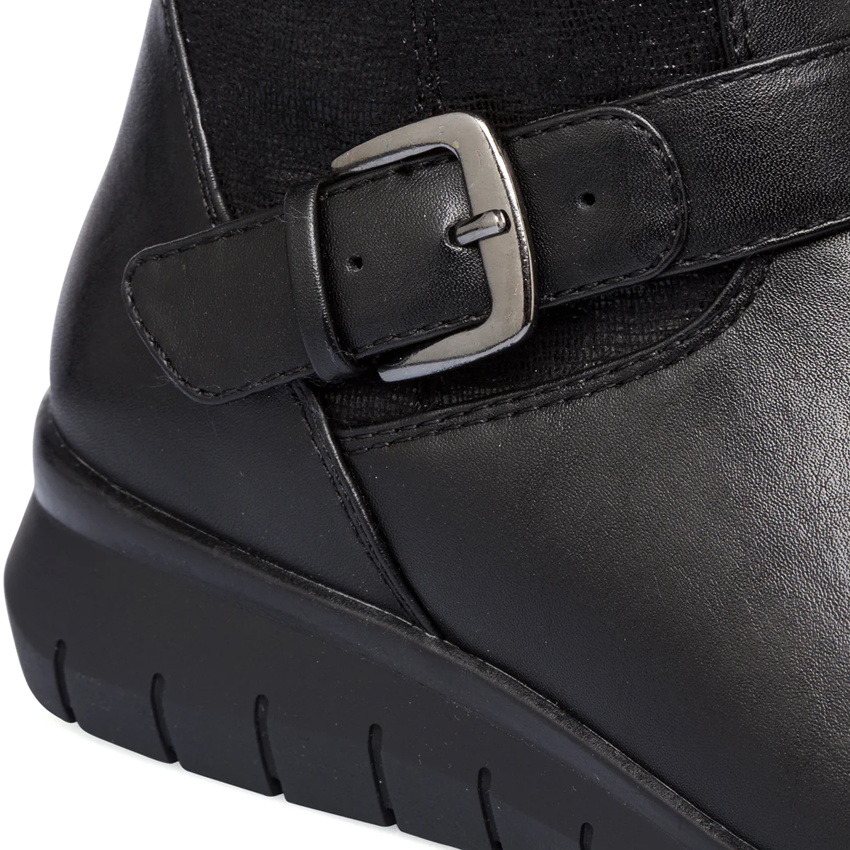 Stivaletti comfort neri da donna con fibbia P Soft - Image 5