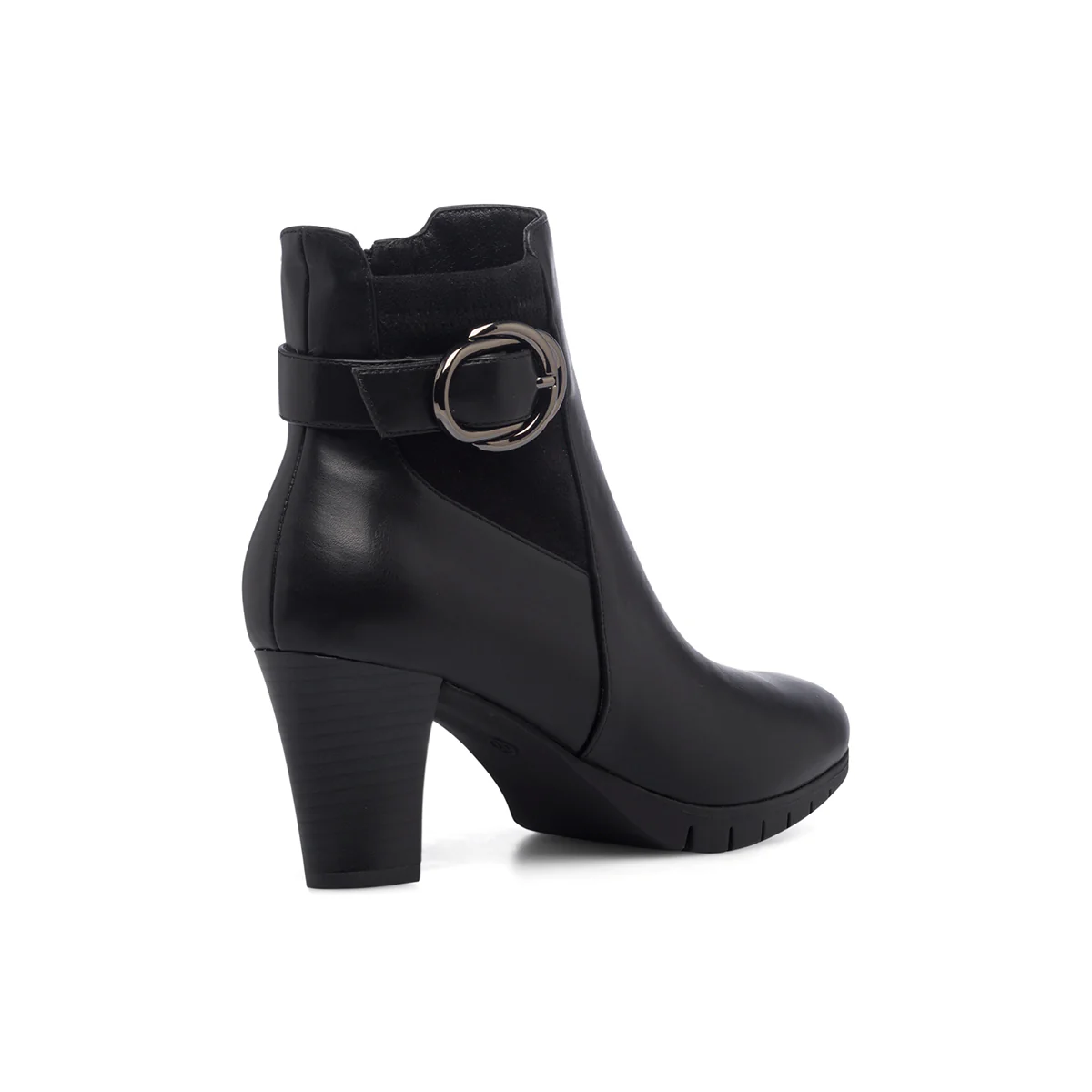 Stivaletti comfort neri da donna con tacco 6 cm P Soft - Image 3