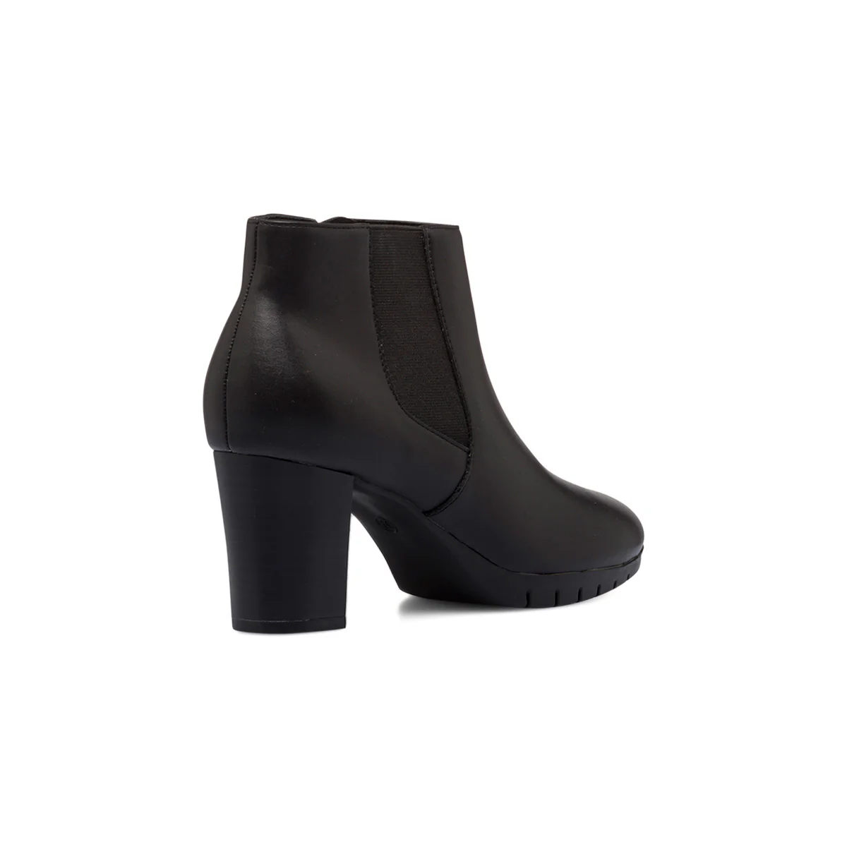 Stivaletti comfort neri da donna con tacco 7 cm ed elastico laterale P Soft - Image 3