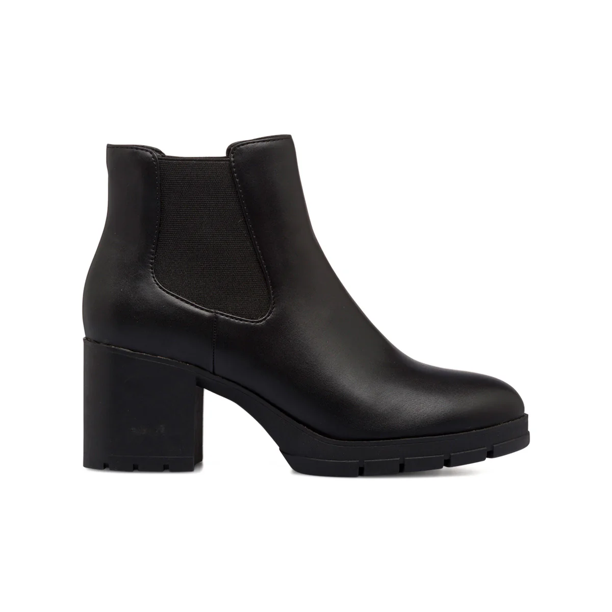 Stivaletti comfort neri da donna con tacco 7 cm P Soft