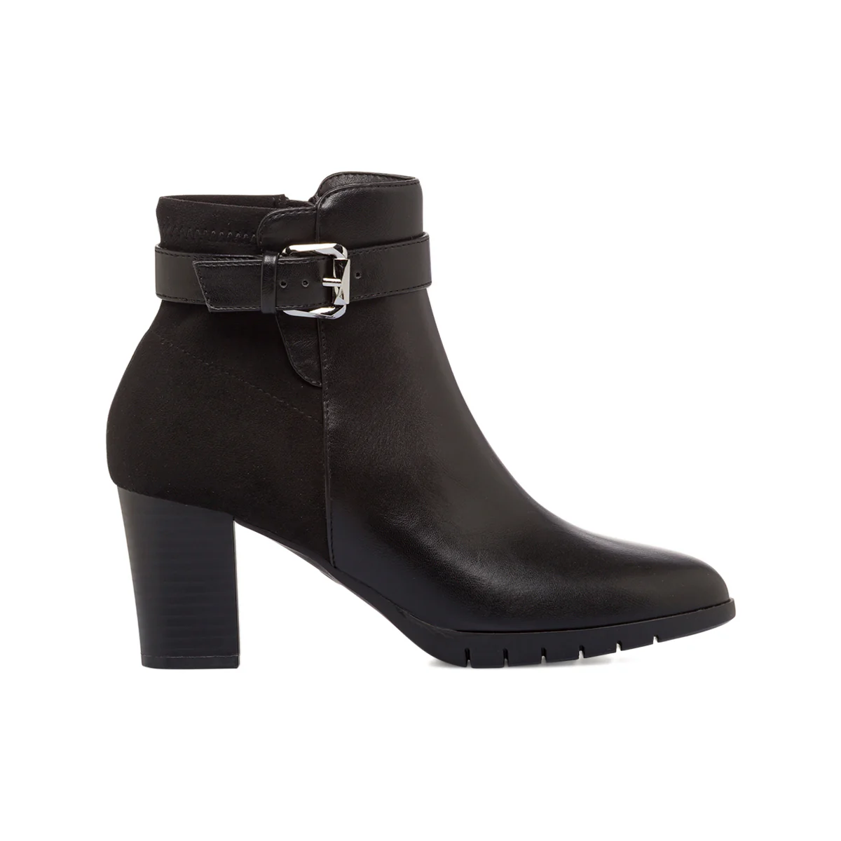 Stivaletti comfort neri da Donna con tacco 7 cm P Soft - Image 3