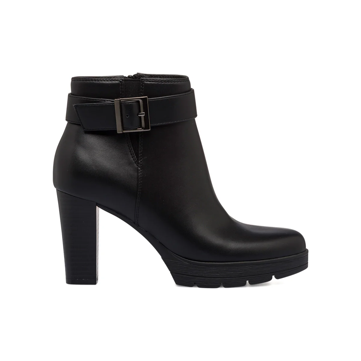 Stivaletti comfort neri da donna con tacco 9 cm P Soft
