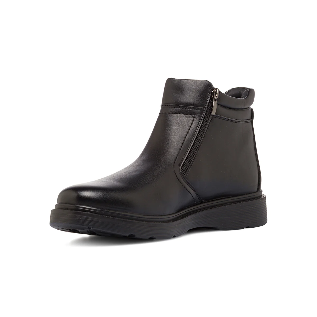 Stivaletti comfort neri da Uomo con zip laterale P Soft - Image 4