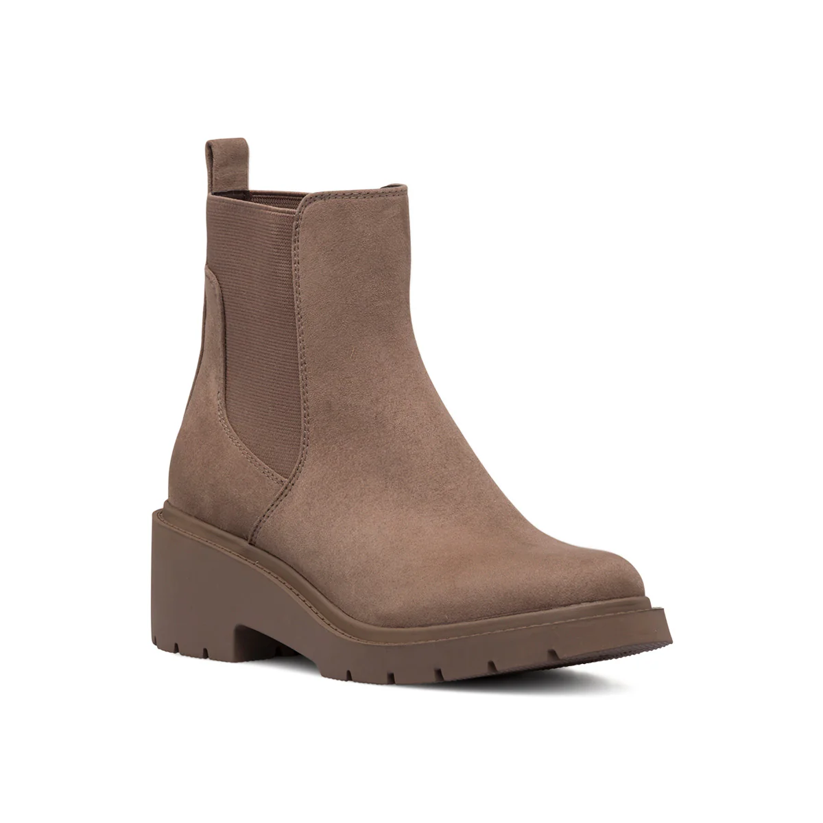 Stivaletti comfort taupe da donna con inserto elastico P Soft - Image 2