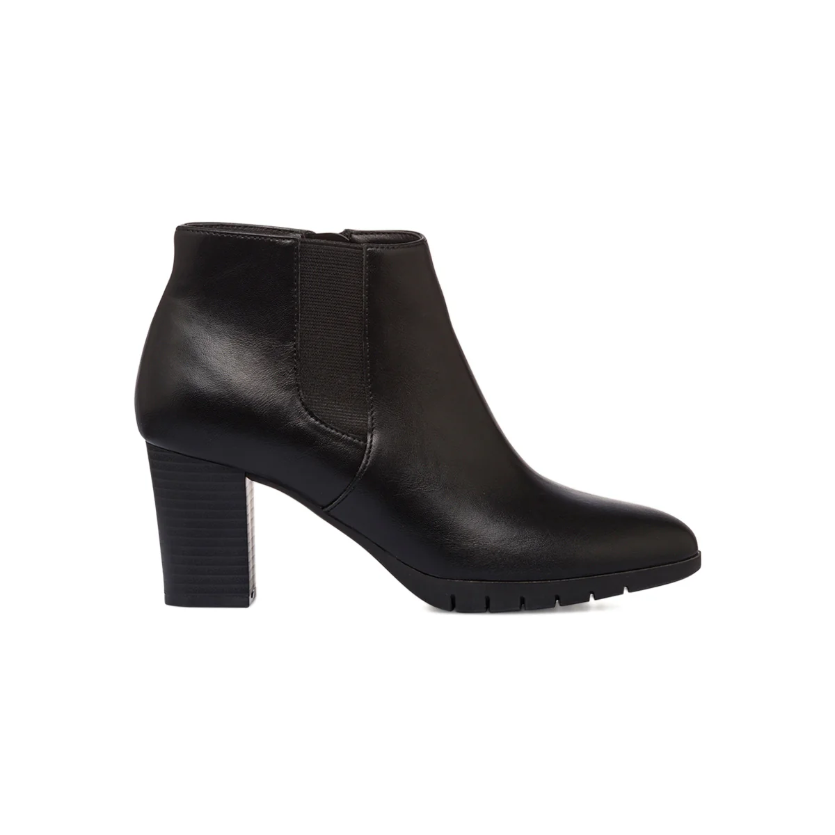 Stivaletti comfort neri da donna con tacco 7 cm P Soft
