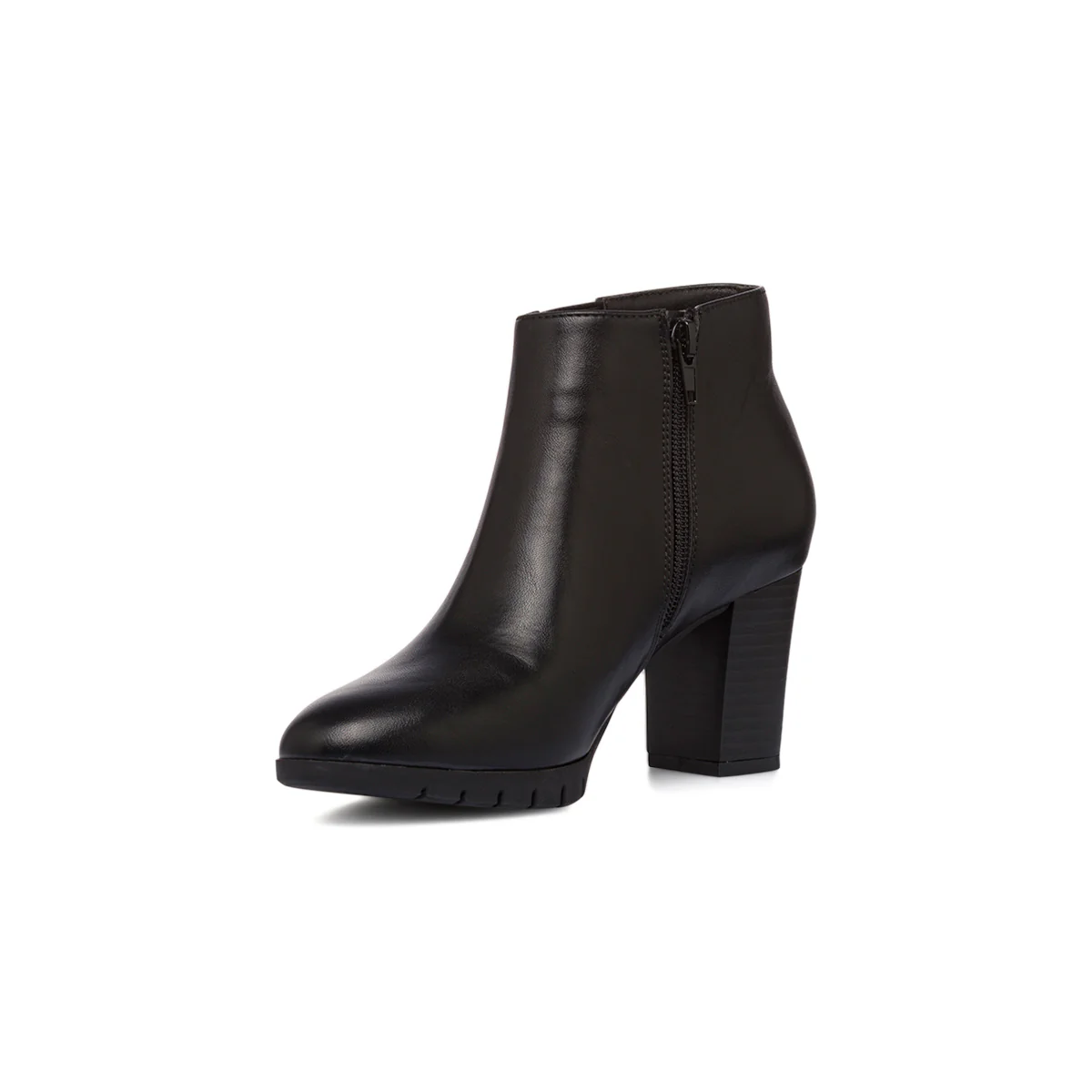 Stivaletti comfort neri da donna con tacco 7 cm P Soft - Image 5
