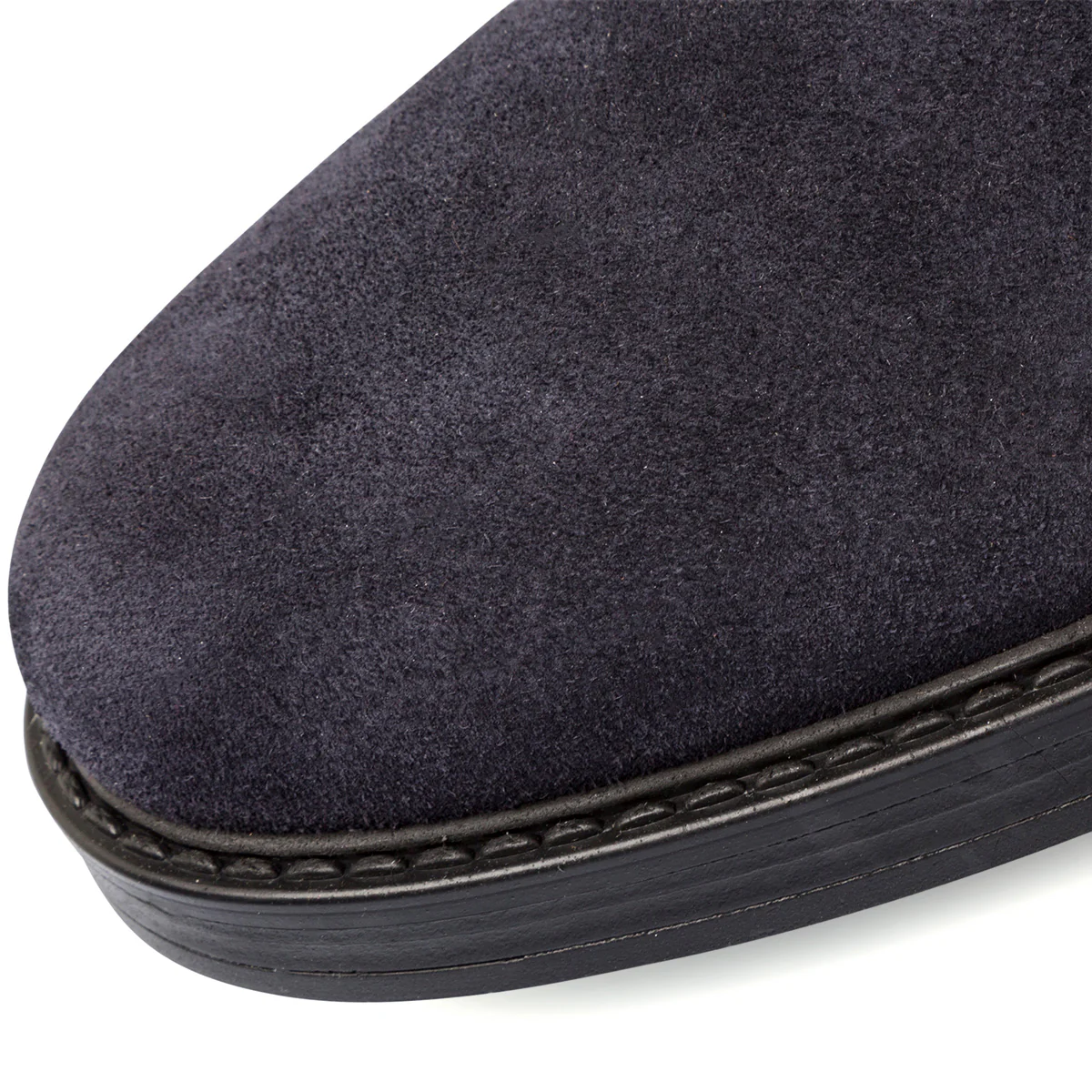 Stivaletti con elastici blu da uomo in pelle scamosciata Primopiano - Image 5