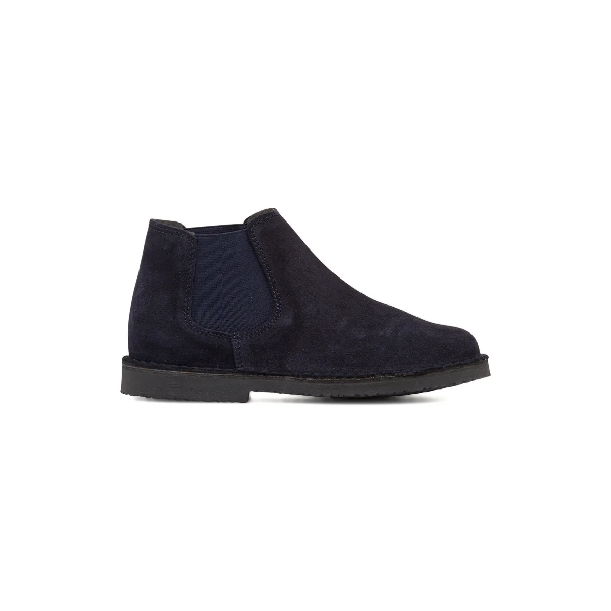 Stivaletti con elastici blu in pelle scamosciata da bambino Weep&Smile