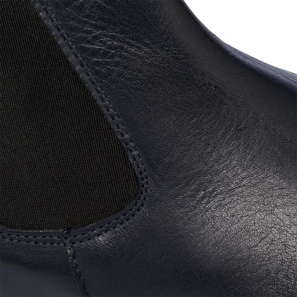 Stivaletti con elastici blu in pelle da uomo Primopiano - Image 6