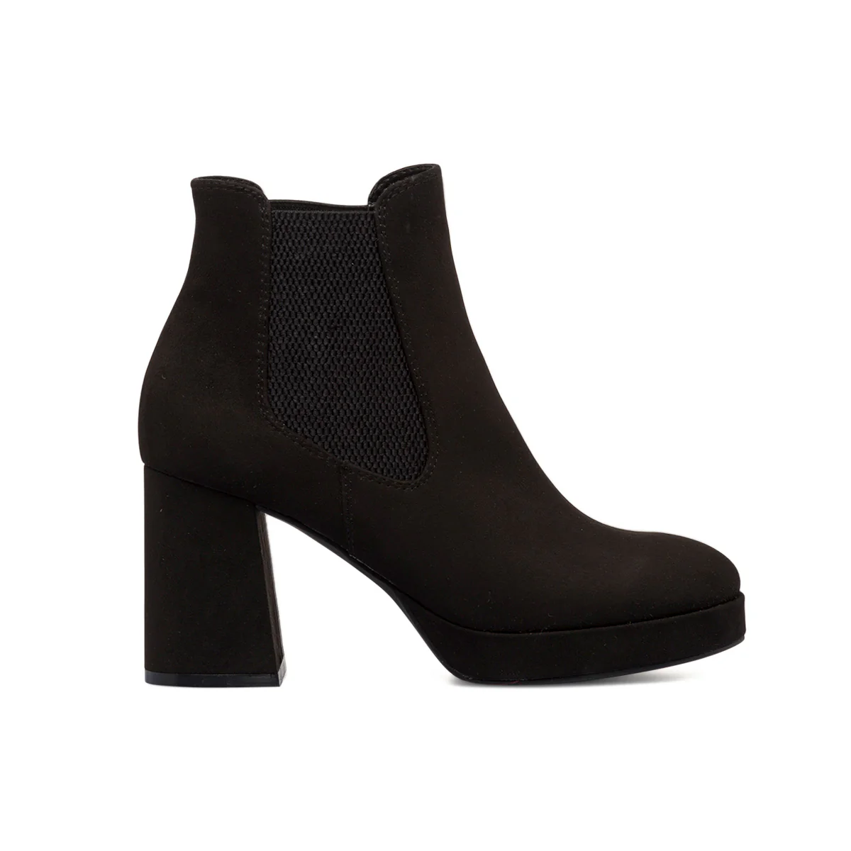 Stivaletti con elastici in microfibra neri da donna con tacco 9 cm Lora Ferres
