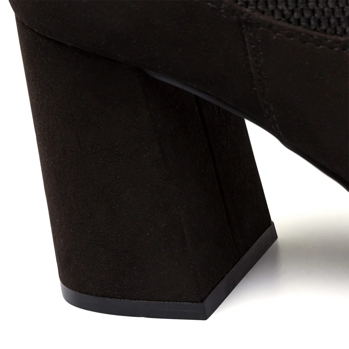Stivaletti con elastici in microfibra neri da donna con tacco 9 cm Lora Ferres - Image 6