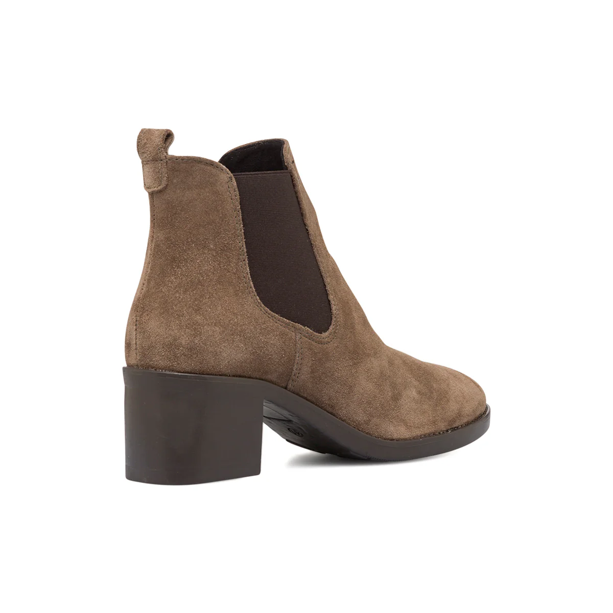 Stivaletti con elastici in pelle marroni da donna con tacco a blocco 6 cm P Essentials - Image 5