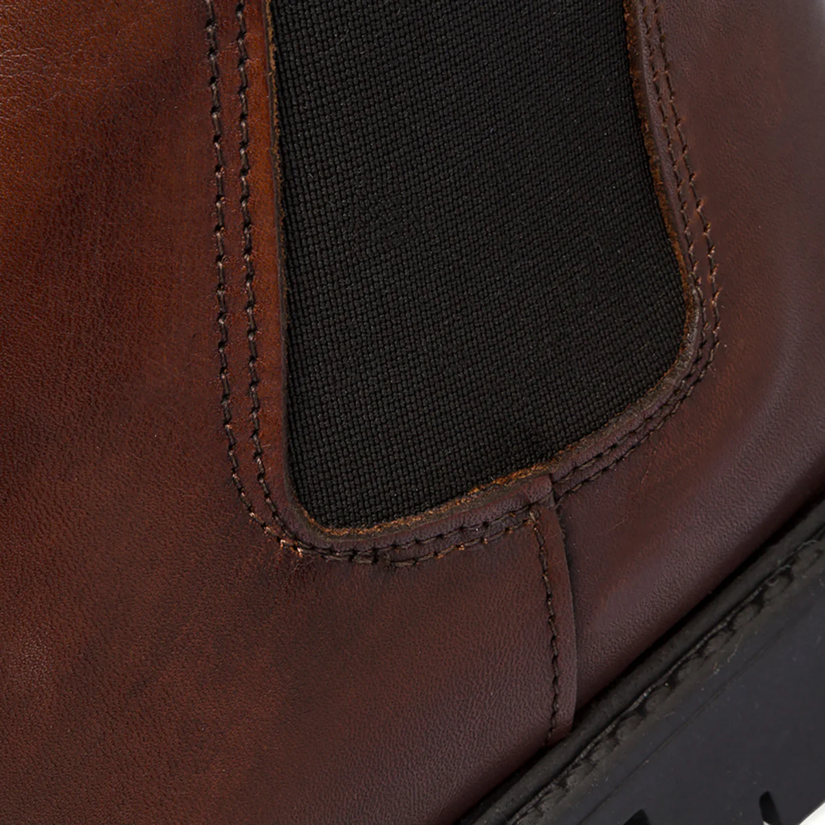 Stivaletti con elastici marroni in pelle da uomo con suola chunky Primopiano - Image 9