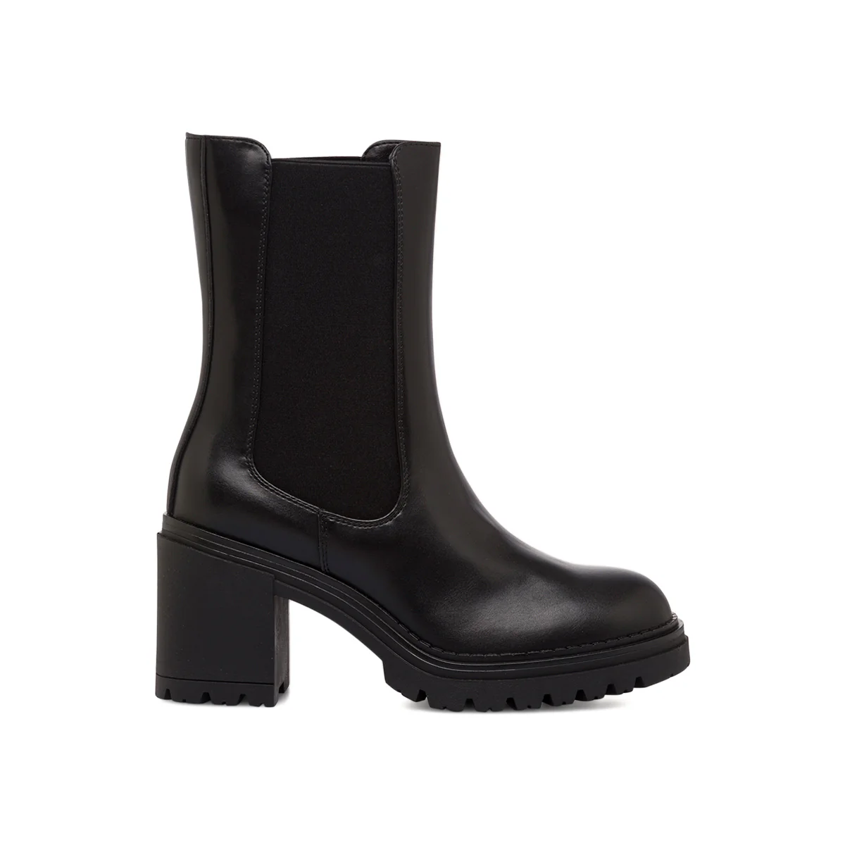 Stivaletti con elastici neri da donna con tacco 8 cm Lora Ferres