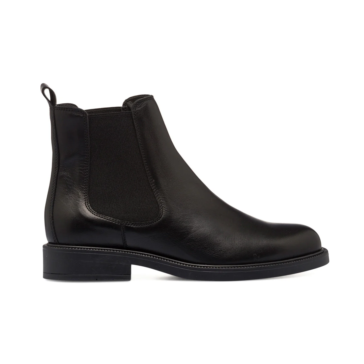 Stivaletti con elastici neri in pelle da donna P Essentials