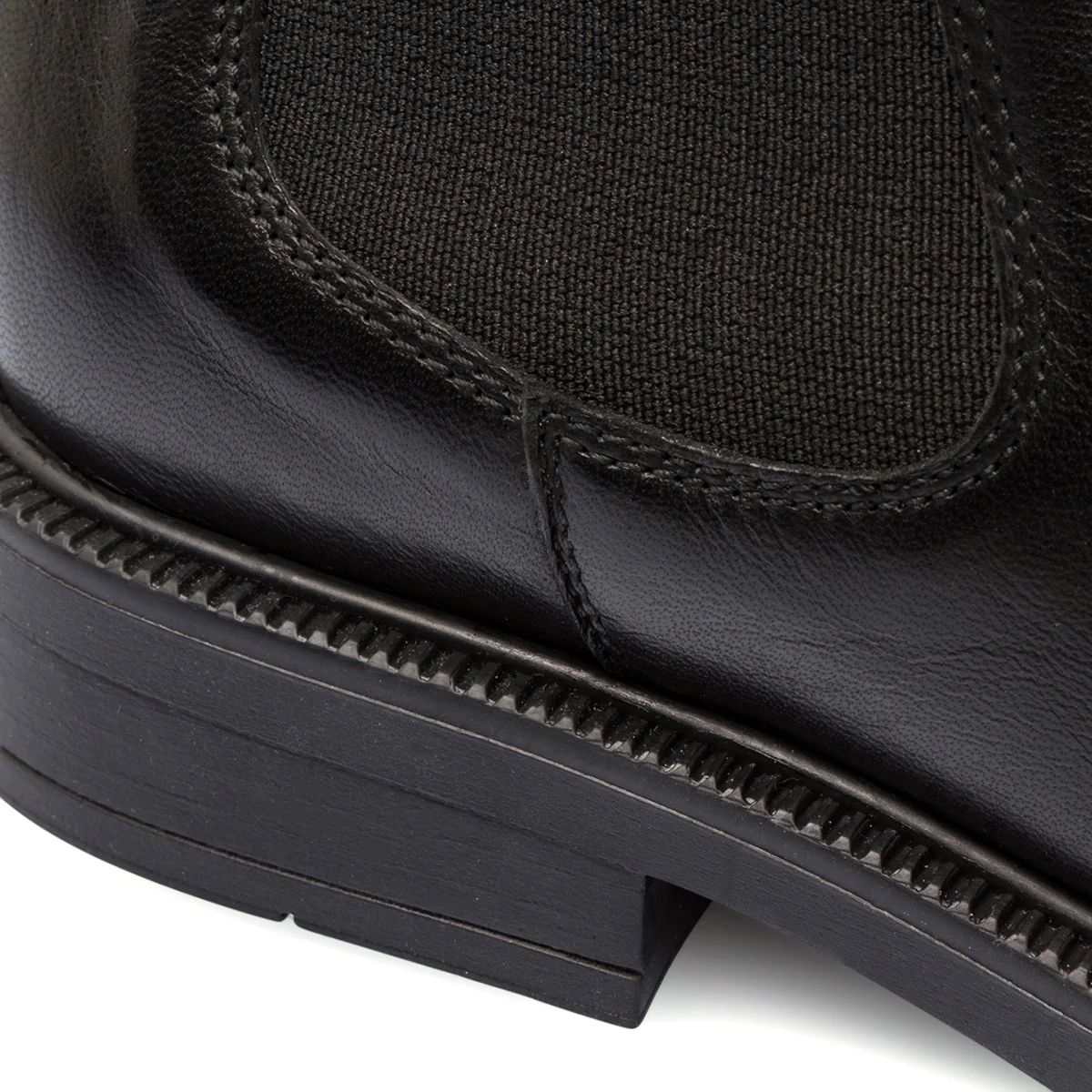 Stivaletti con elastici neri in pelle da donna P Essentials - Image 6