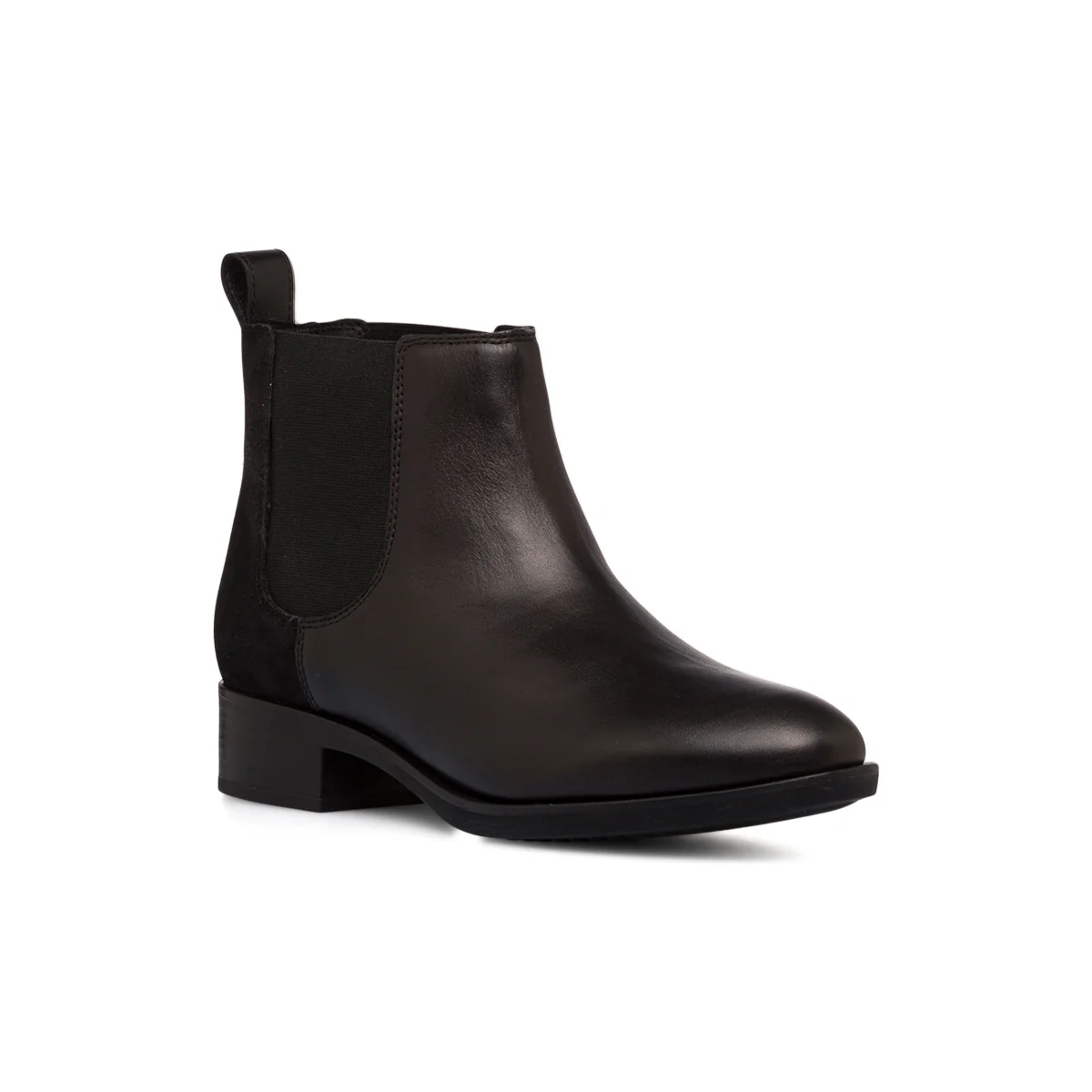 Stivaletti con elastici neri in pelle da donna Geox Felicity - Image 2