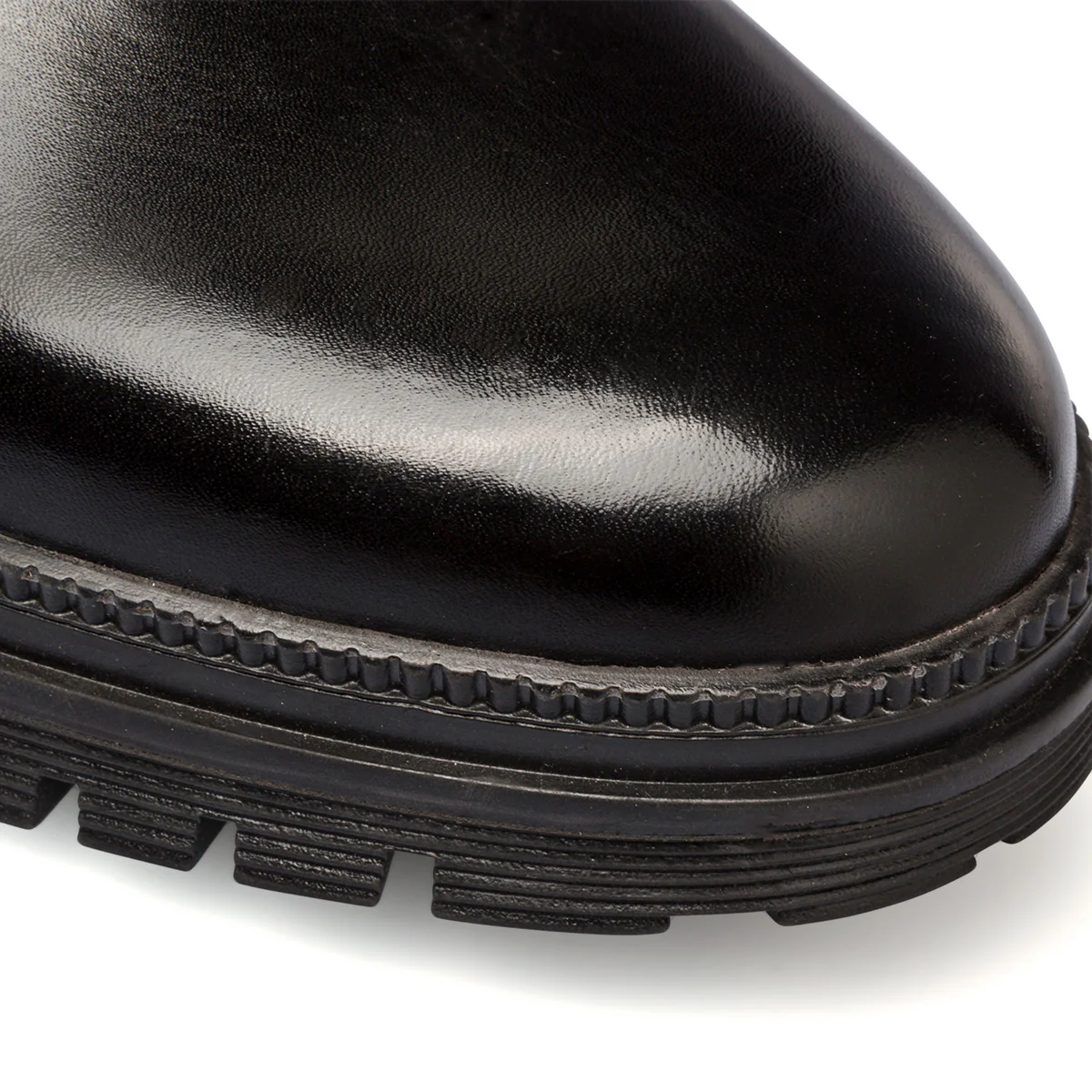 Stivaletti con elastici neri in pelle da donna Primopiano - Image 5