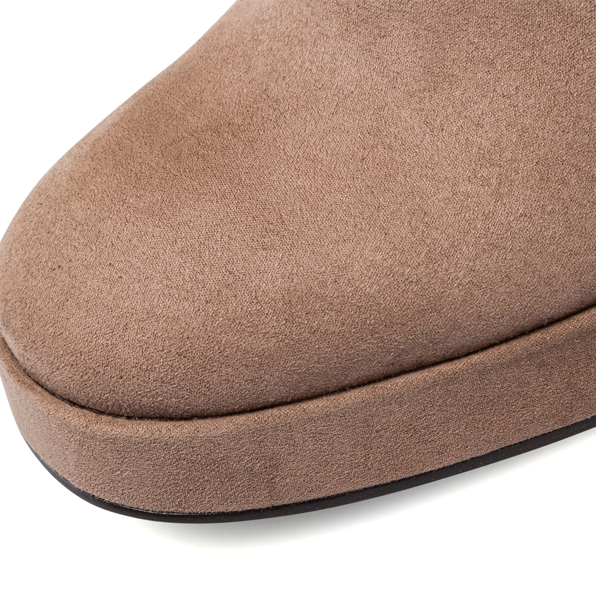 Stivaletti con elastici taupe da donna con tacco a blocco 9 cm Lora Ferres - Image 5