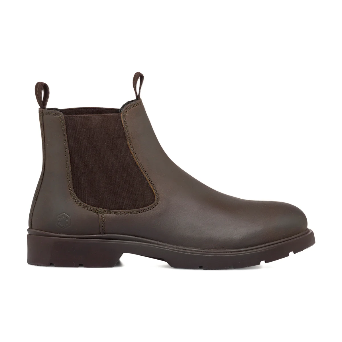 Stivaletti con elastici verde militare da uomo in pelle con doppio tirante Lumberjack Charlie