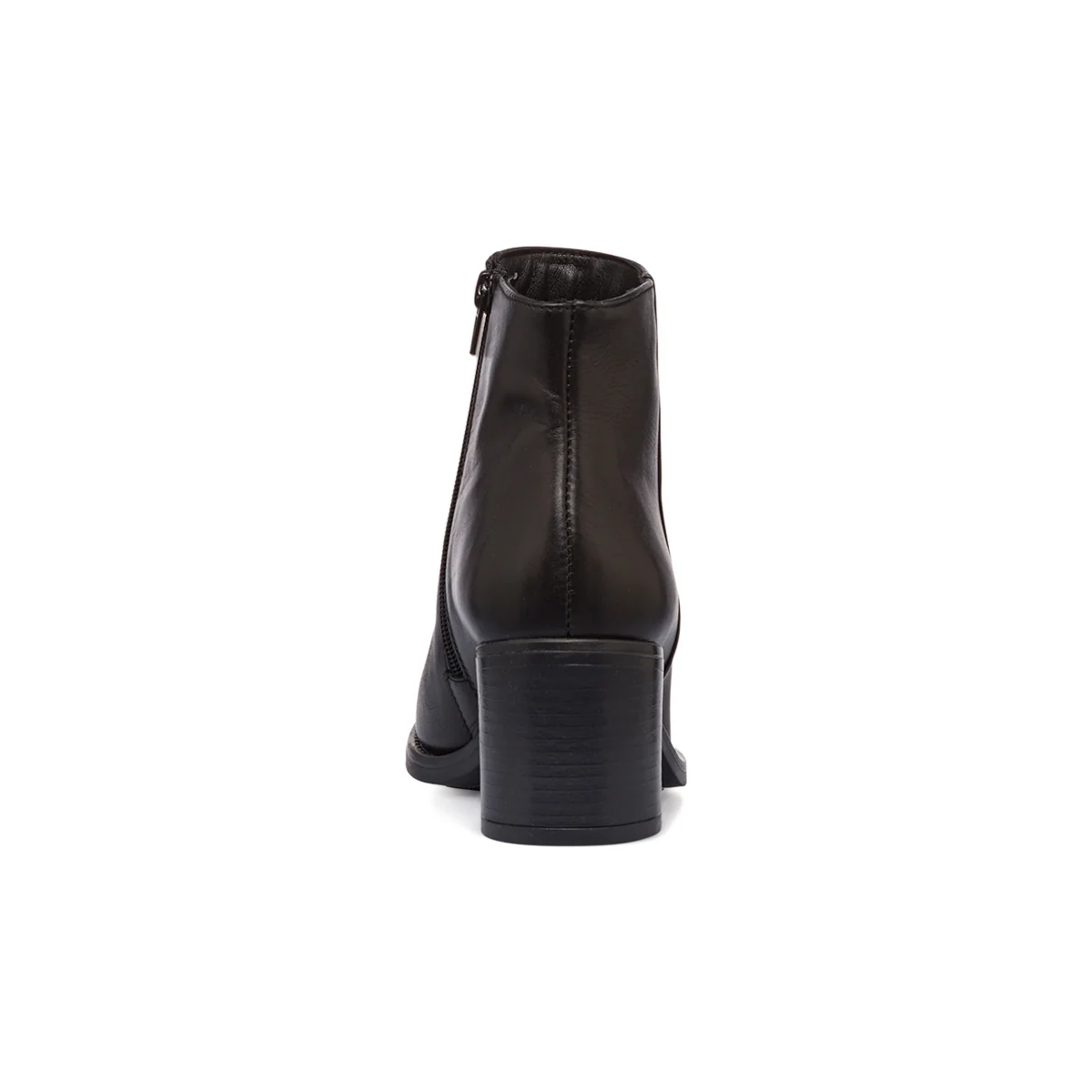 Stivaletti con tacco 6,5 cm da donna neri in pelle P Essentials - Image 4