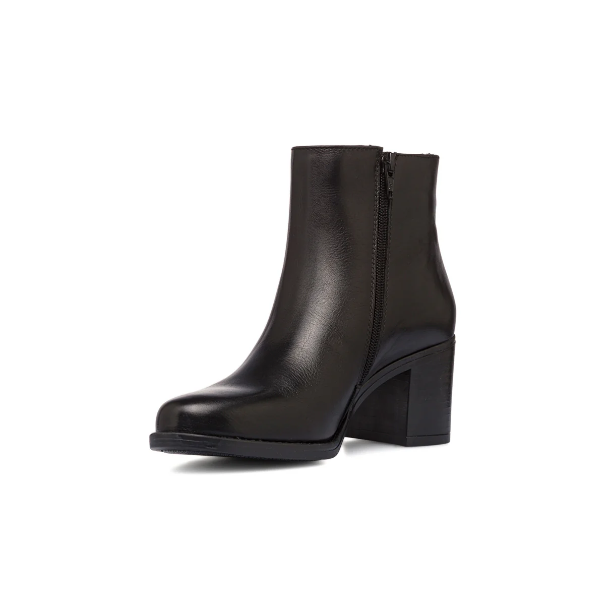Stivaletti con tacco 6,5 cm da donna neri in pelle P Essentials - Image 5