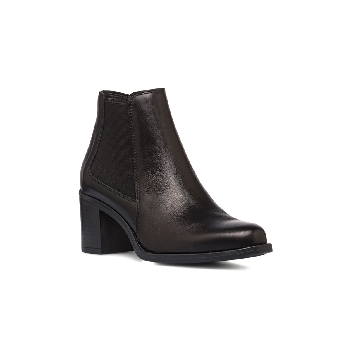 Stivaletti con tacco 6,5 cm da donna neri in pelle P Essentials - Image 2