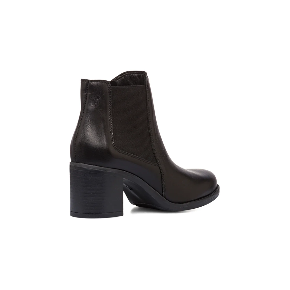 Stivaletti con tacco 6,5 cm da donna neri in pelle P Essentials - Image 3
