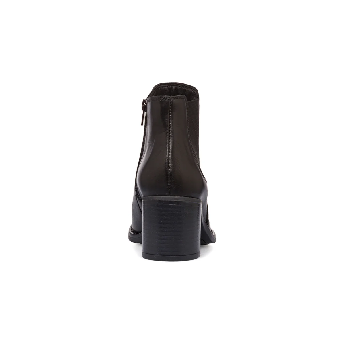 Stivaletti con tacco 6,5 cm da donna neri in pelle P Essentials - Image 4