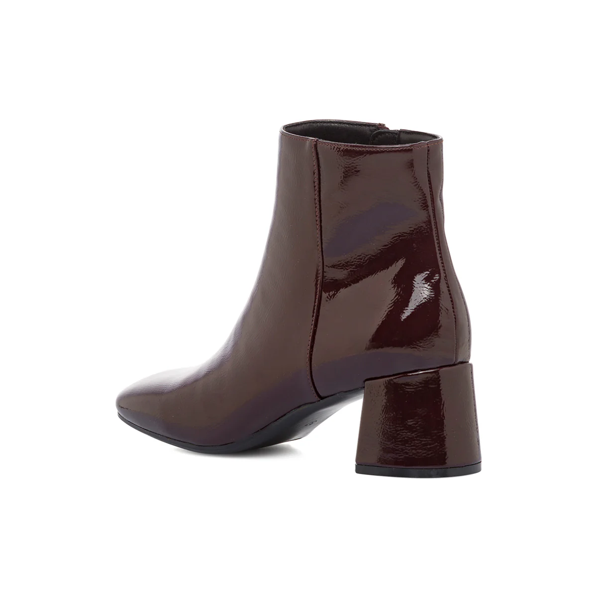 Stivaletti con tacco 6 cm bordeaux effetto vernice Lora Ferres - Image 6