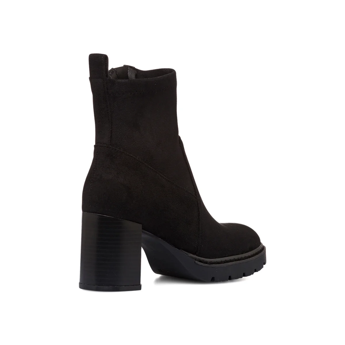 Stivaletti con tacco 7,5 cm nero effetto scamosciato da donna Lora Ferres - Image 3