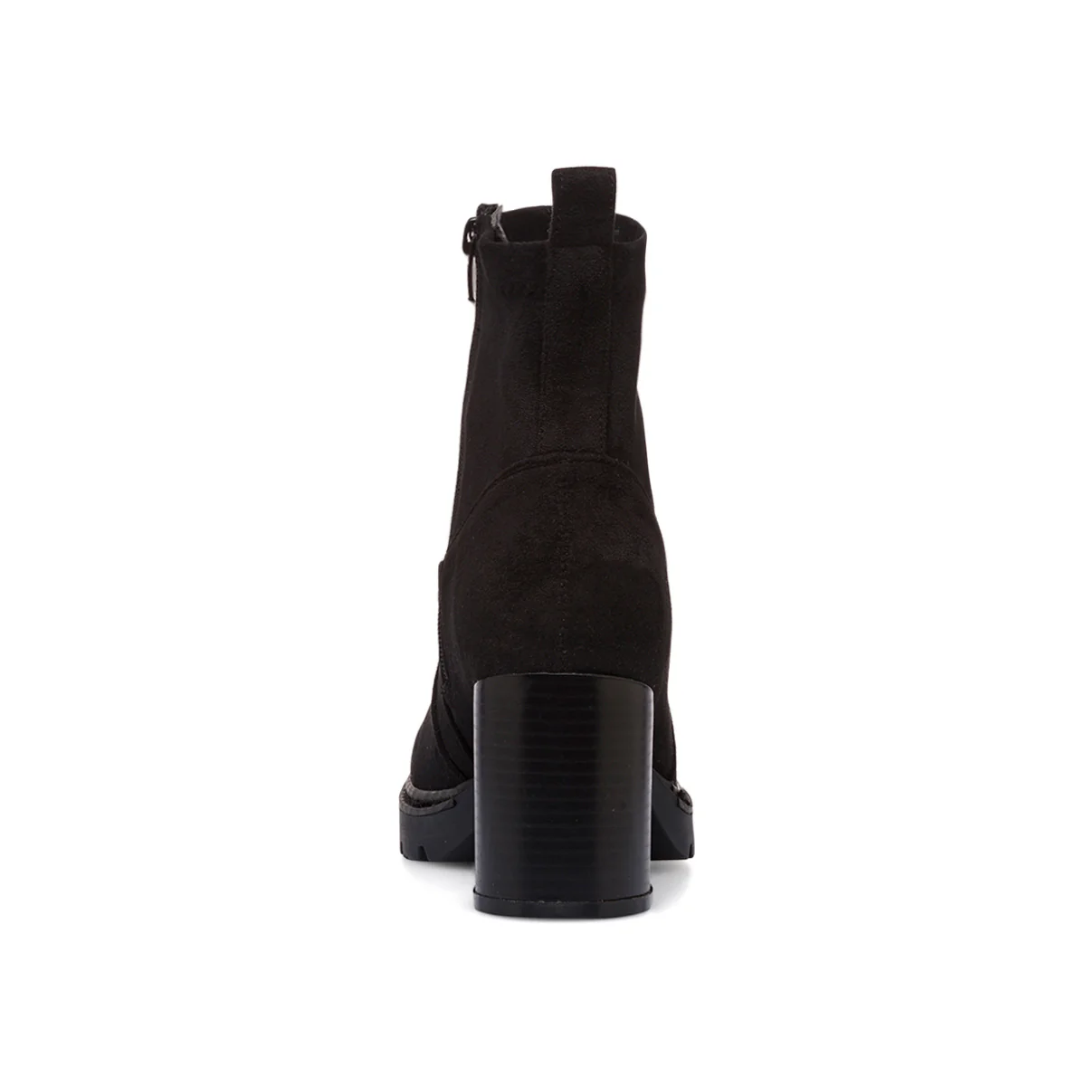 Stivaletti con tacco 7,5 cm nero effetto scamosciato da donna Lora Ferres - Image 4