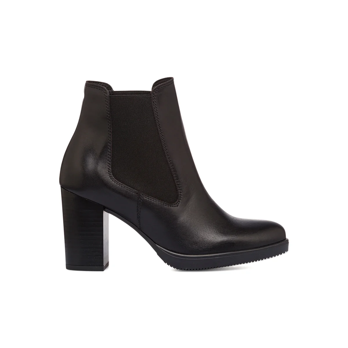 Stivaletti con tacco 8,5 cm da donna neri in pelle P Essentials