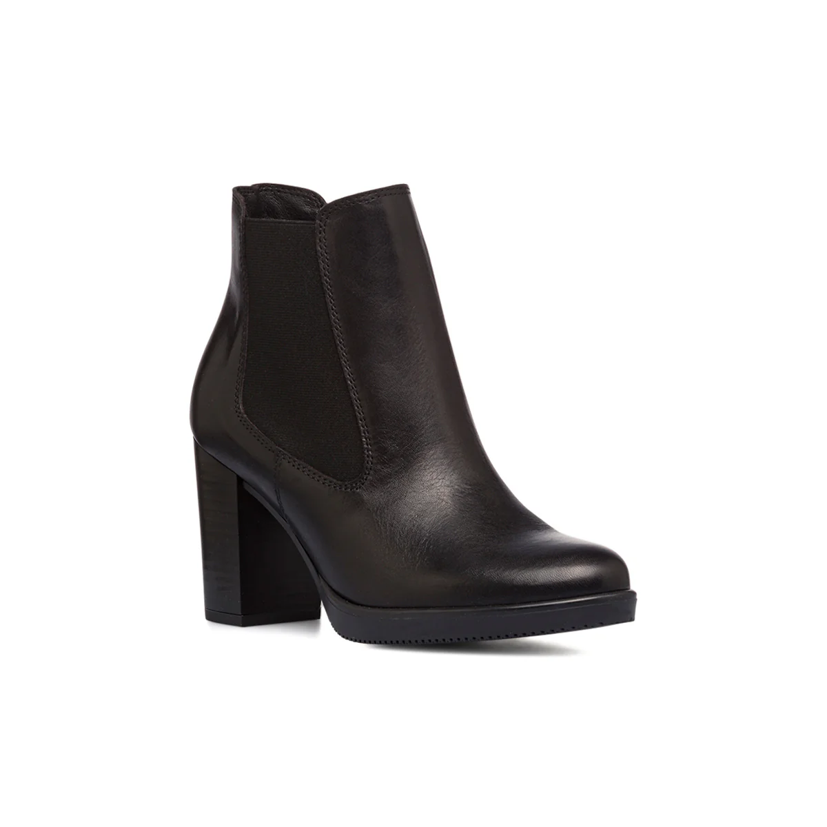 Stivaletti con tacco 8,5 cm da donna neri in pelle P Essentials - Image 2
