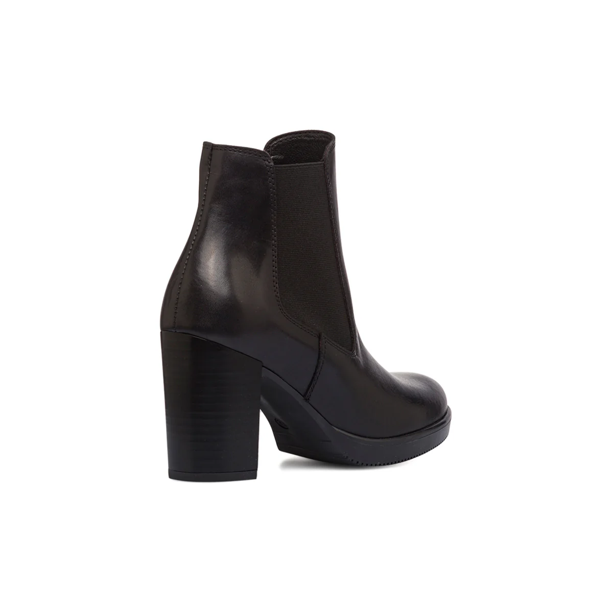 Stivaletti con tacco 8,5 cm da donna neri in pelle P Essentials - Image 3